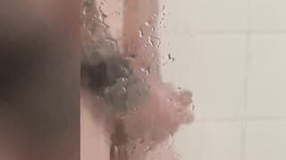 Hung Aussie Shower Wank cumshots under jocks with tattoo
