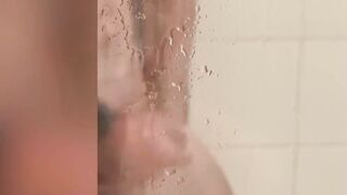Hung Aussie Shower Wank cumshots under jocks with tattoo