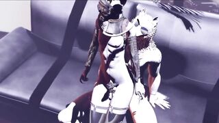 The Zphynx destroyed by K9 & Feline in sleek VRChat furry hentai