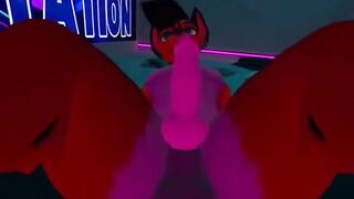 Lex gets plowed raw in VR furry femboy dildo fun