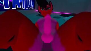 Lex gets plowed raw in VR furry femboy dildo fun
