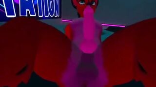 Lex gets plowed raw in VR furry femboy dildo fun
