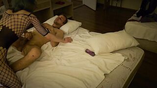 A night with a whore in a lace nightgown twink gets fucked raw