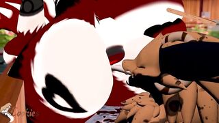 Besuru eats out Wikerbeast then gets fucked breathless rough riding big gay furry ass