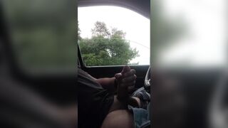 Big hairy bear stuffed in gay truck parked at lake gets solo tease