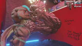 Behemoth gloryhole hyper growth gay furry animation destroyed big cock cumshot