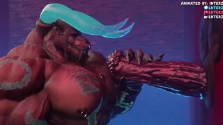 Behemoth gloryhole hyper growth gay furry animation destroyed big cock cumshot