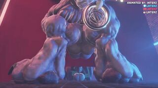 Behemoth gloryhole hyper growth gay furry animation destroyed big cock cumshot