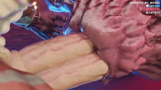Behemoth gloryhole hyper growth gay furry animation destroyed big cock cumshot