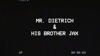 Older muscle stud Dolf Dietrich completely destroys stepbro Jax Thirio with his monster cock deepthroating gagging bareback
