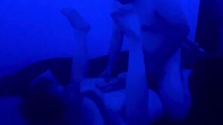 Slutty femboy rides daddy’s cock raw twink daddy creampie