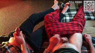 Straight friend got seduced watched porn then came hard
