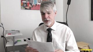 Daddy forces pup to take it deep on camera with risky dare