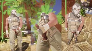 Tactical masturbation military man cumslut gets gloves stuffed