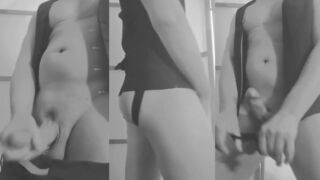 Bursting out of tight boxers raw solo jerk me out now
