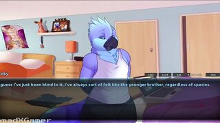 Gay furry yiffed femboy gets destroyed in animated game walkthrough
