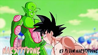 Goku gets wrecked by Piccolo’s giant alien dick