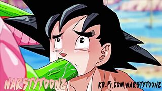 Goku gets wrecked by Piccolo’s giant alien dick