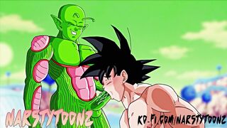 Goku gets wrecked by Piccolo’s giant alien dick