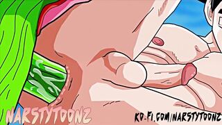 Goku gets wrecked by Piccolo’s giant alien dick