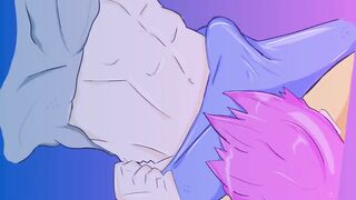 Big dick cartoon blowjob date first time sucking his white cock