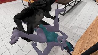Werewolf furry destroys gay dragon rough game