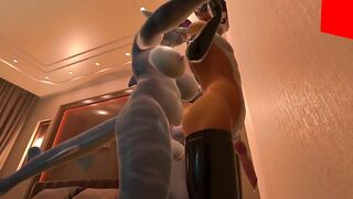 Hot furry fox and werewolf take big cocks in gay anal yiff