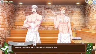 Goro Wrecks Yoshi in Sauna Smothered by Daddy's Rough Hole