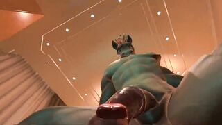 Centaur’s Big Cock destroyed in Sloppy Handjob POV