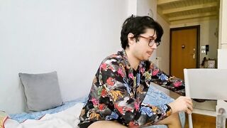 Italian twink gets his feet wrecked by massive dildo until cum drips thick ropes