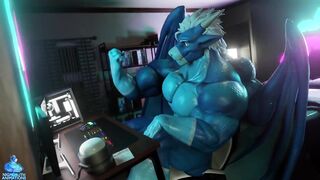 Nighdruth Follower Growing Dick Muscle Animation ruined by Furry Gay Dragon