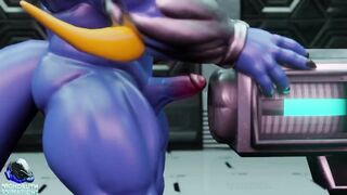 Finnter's E-Zoid cock growth animation destroyed his ass