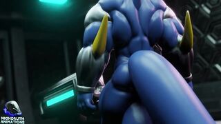 Finnter's E-Zoid cock growth animation destroyed his ass