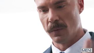 Beau Butler gets destroyed by Adam Tyrant’s meaty piercing during forced strip search anal