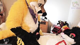 Fruity Fursuit Frottage Jamie Gets Stuffed with Cum