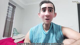 Step Gay Dad caught sniffing socks while jerking off