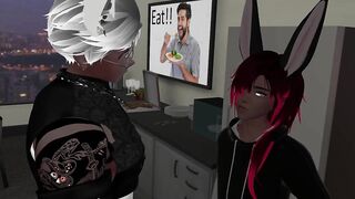 Femboy intern fucked raw by muscle daddy at college VRchat