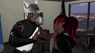 Femboy intern fucked raw by muscle daddy at college VRchat