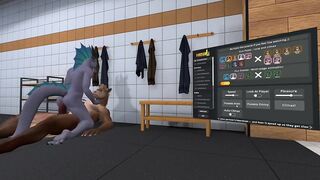 Gym locker cunt pulverized by dragon knotted centaur horsecock