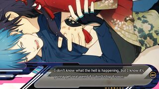Koujaku brutally ruins Aoba rough yaoi hentai debauchery