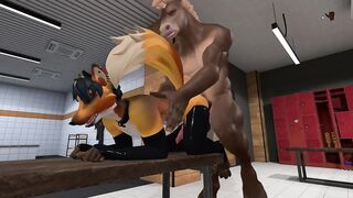 Gay anthro fox gets centaur's thick horsecock stuffed in tight ass
