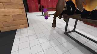 Gay anthro fox gets centaur's thick horsecock stuffed in tight ass