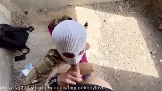 Cocky young sarge gets his tight boy ass wrecked with 12 inch military pounding cum explosion