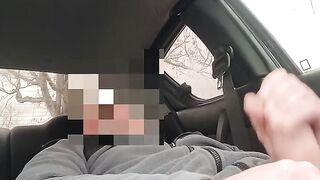 Big white cock destroyed in public park masturbation