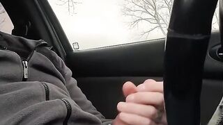 Big white cock destroyed in public park masturbation