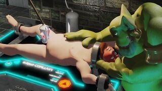Orc milking table ruins chubby prisoner with 5 minute edge fantasy