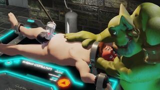Orc milking table ruins chubby prisoner with 5 minute edge fantasy