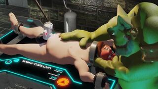 Orc milking table ruins chubby prisoner with 5 minute edge fantasy