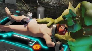Orc milking table ruins chubby prisoner with 5 minute edge fantasy