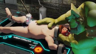 Orc milking table ruins chubby prisoner with 5 minute edge fantasy